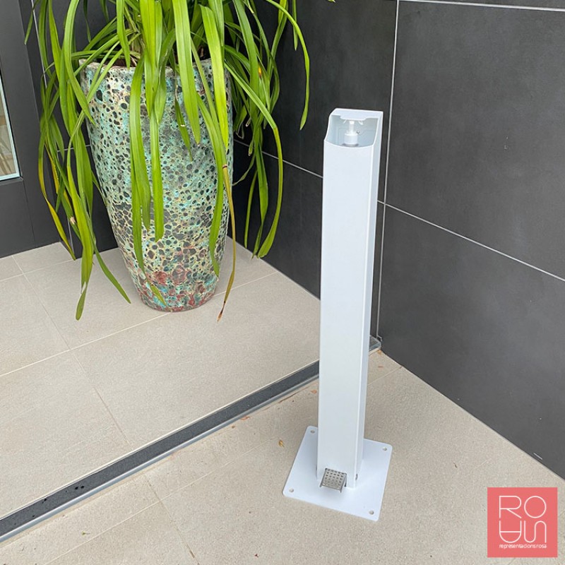 Dispensador de gel amb accionament per pedal COVID-19